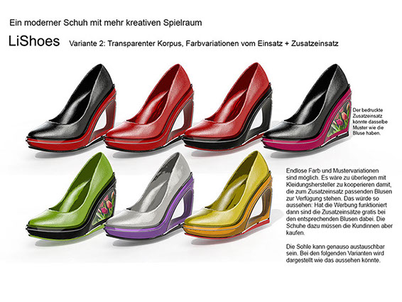 Der Design und Farbwandler unter den Schuhen