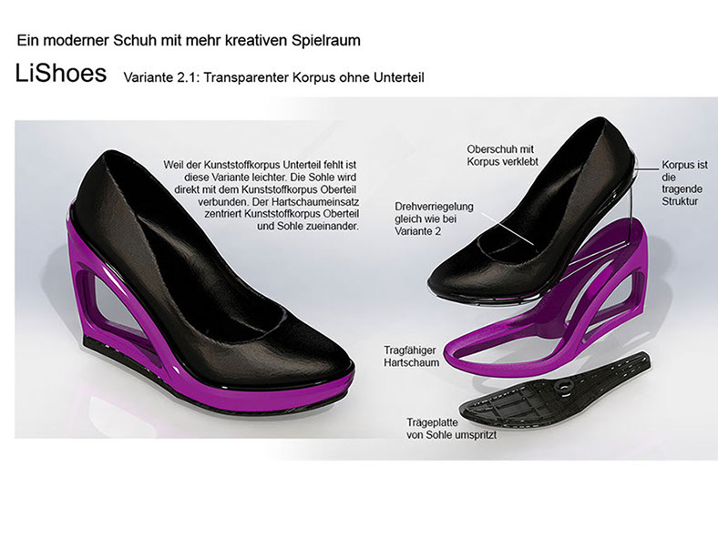 Der Design und Farbwandler unter den Schuhen