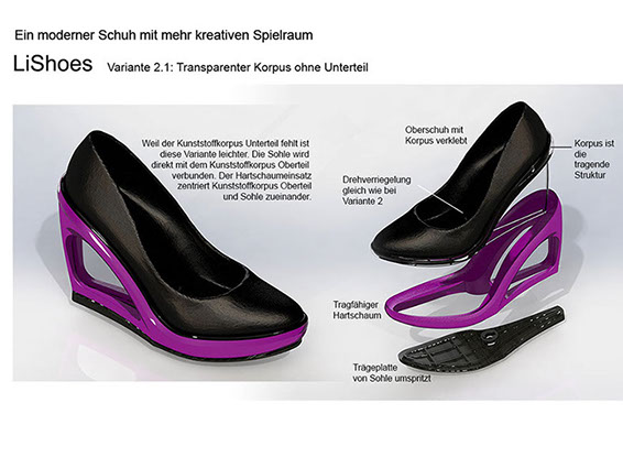 Der Design und Farbwandler unter den Schuhen