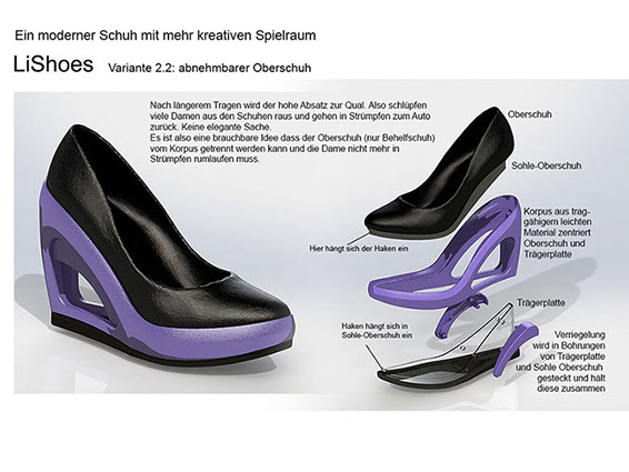Der Design und Farbwandler unter den Schuhen